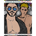 Stress-Busting Sexy Men: An Adult Coloring Book for Adults (Grayscale images of hot men with stress-relieving patterned backgrounds) - Paperback