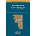 Synopses and Lists: Textual Practices in the Pre-Modern World - Paperback