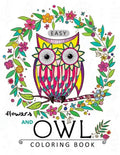 Easy Flowers and Owl Coloring Book: Large Print Edtion Beautiful Adult Coloring Books - Paperback