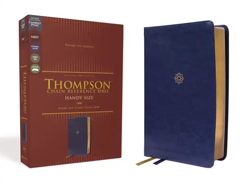 Nkjv, Thompson Chain-Reference Bible, Handy Size, Leathersoft, Navy, Red Letter, Comfort Print - Imitation Leather
