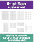 Graph Paper: 8 Useful Designs - Paperback