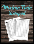 Mexican Train Scorepad: Scorecard Book Score cards for Dominoes Tally Cards, Chicken Foot 8.5" x 11", 118 Pages - Paperback