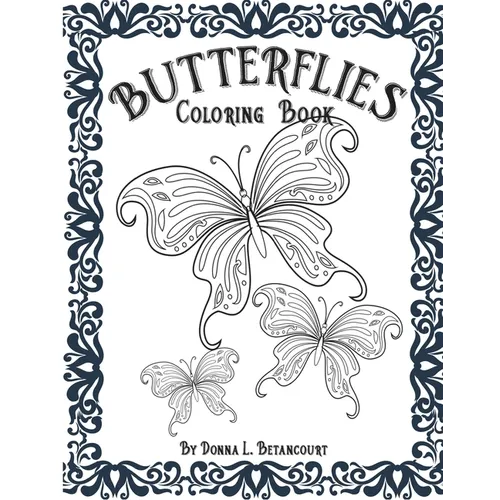 Butterflies Adult Coloring Book - Paperback