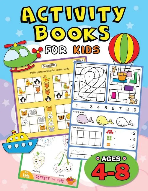Activity books for kids ages 4-8: Easy and Fun Workbook for boys and Girls - Paperback