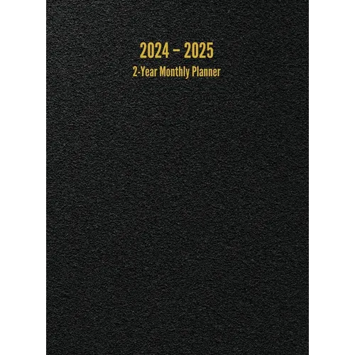 2024 - 2025 2-Year Monthly Planner: 24-Month Calendar (Black) - Large - Hardcover