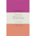 Biblia Rvr 1960 Letra Grande Tamaño Manual Tricolor Fucsia Crema Melón Con Cierre E Índice (Bible Rvr 1960 Large Print Handsize Leatherlike Tricolor F - Leather