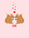 Squirrels Love Composition Notebook: College Ruled (7.44 X 9.69) Sweet Animals with Hearts Writing Book - Paperback