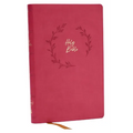 NKJV Holy Bible, Value Ultra Thinline, Pink Leathersoft, Red Letter, Comfort Print - Imitation Leather