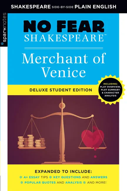 Merchant of Venice: No Fear Shakespeare Deluxe Student Editions - Shakespeare Side-By-Side Plain English - Paperback