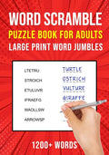 Word Scramble Puzzle Books for Adults: Large Print Word Jumbles 1200+ Words - Paperback