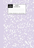 Marble Notebook A5: Lilac Purple Marble Wide Ruled Journal - Paperback