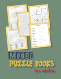 Mixed puzzle books for adults: word search, sudoku hard, Number searches, scramble, and mazes 8,5"x11" 106 pages - Paperback