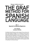 The Graf Method for Spanish Language, Vol. 1: Spanish for Absolute Beginners - Paperback