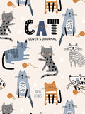 Cat Lover's Blank Journal: A Cute Journal of Cat Whiskers and Diary Notebook Pages (Cat Lovers, Kittens, Daydreamers) - Paperback