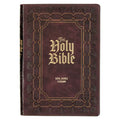 KJV Holy Bible, Super Giant Print Faux Leather Red Letter Edition - Ribbon Marker, King James Version, Burgundy - Leather