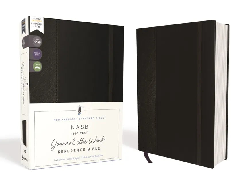 Nasb, Journal the Word Reference Bible, Hardcover, Black, Elastic Closure, Red Letter Edition, 1995 Text, Comfort Print: Let Scripture Explain Scriptu - Hardcover
