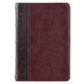 KJV Compact Bible Two-Tone Brown/Brandy Full Grain Leather - Leather