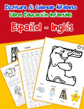 Español - Inglés: Escritura & Colorear Alfabeto Libros Educación Infantiles: Spanish English Practicar alfabeto ABC letras con dibujos a - Paperback