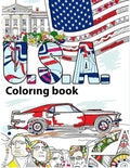 USA Coloring Book: Adult Colouring Fun, Stress Relief Relaxation and Escape - Paperback