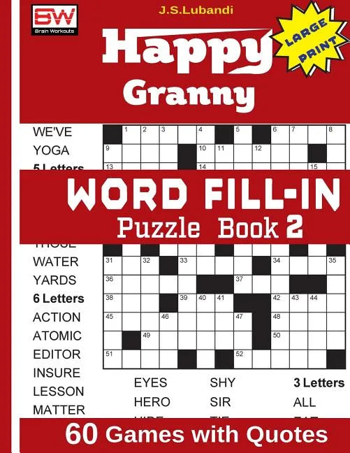 Happy Granny WORD FILL-IN Puzzle Book 2 - Paperback