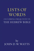Lists of Words Occurring Frequently in the Hebrew Bible - Paperback