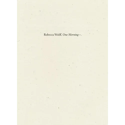 One Morning-- - Paperback