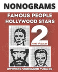 Nonograms Book, Famous People & Hollywood Stars: Fun Japanese Crossword Puzzles, Aka Nonograms Puzzle Books, Picross, Griddlers Logic Puzzles Black an - Paperback