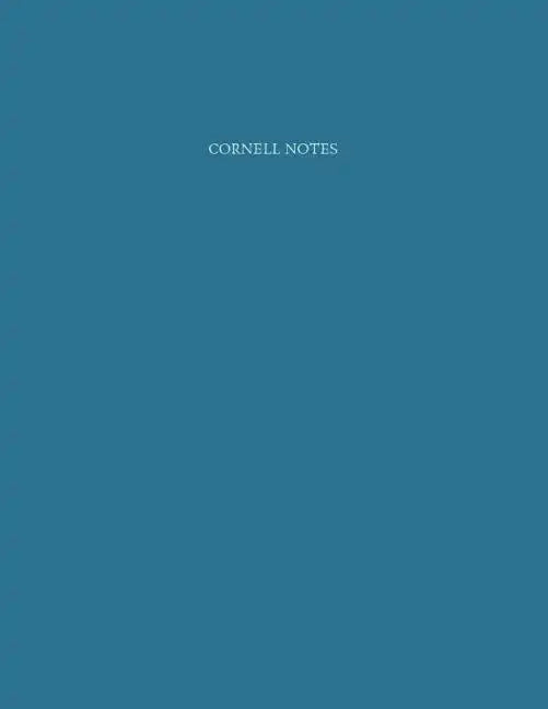 Cornell Notes: Study Note Taking System for Students - Paperback