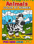 Animals Color by Number Books For Kids Ages 4-8 - Paperback