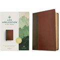 NLT Life Application Study Bible, Third Edition (Red Letter, Leatherlike, Brown/Tan) - Imitation Leather