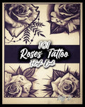 101 Roses Tattoo Flash Book - Paperback