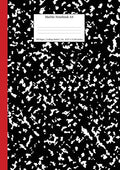 Marble Notebook A4: Black and Red Spine College Ruled Journal - Paperback
