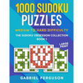 1000 Sudoku Puzzles Medium to Hard difficulty - Paperback