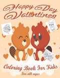Valentine's Day Coloring Book for Kids: Lovely animals coloring books - Paperback