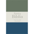 Biblia Rvr 1960 Letra Grande Tamaño Manual Tricolor Verde Oscuro Crema Turquesa Oscuro Con Cierre E Índice (Bible Rvr 1960 Large Print Handsize Leathe - Leather