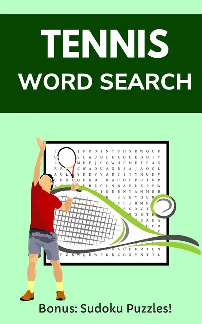 Tennis Word Search: Puzzle Book for Adults and Teens with 20 Games and Solutions - Paperback