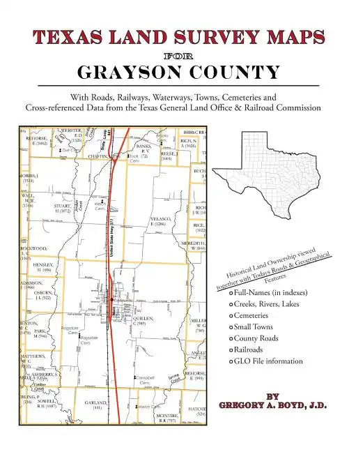 Texas Land Survey Maps for Grayson County - Paperback