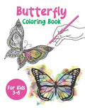 Butterfly Coloring Book For Kids 3-6: Beautiful Butterfly Designs Coloring Book - Paperback
