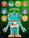Robots Sticker Album 2 For Boys: 100 Plus Pages For PERMANENT Sticker Collection, Activity Book For Boys - 8.5 by 11 - Paperback