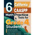 6 California CAASPP Grade 4 Math Practice Tests - Paperback