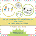 Big and Little Toe; He, She, We, and Me; I See I See!; Up, Down, and All Around: 4 Reading Skill Books - Paperback