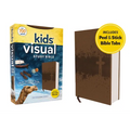 Niv, Kids' Visual Study Bible, Leathersoft, Bronze, Full Color Interior, Peel/Stick Bible Tabs: Explore the Story of the Bible---People, Places, and H - Imitation Leather