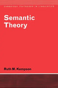 Semantic Theory - Paperback