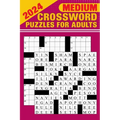 2024 Medium Crossword Puzzles for Adults: Large Print Puzzles for Adults with Solutions, Test Your Brain Power - Paperback
