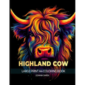 Scottish Highland Cow: A Large Print A4 Colouring Book - Paperback