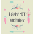 First birthday guest book (Hardcover): Birthday guest book, first birthday book, party and birthday celebrations decor, memory book, 1st birthday, hap - Hardcover