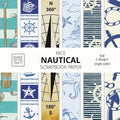 Nice Nautical Scrapbook Paper: 8x8 Nautical Art Designer Paper for Decorative Art, DIY Projects, Homemade Crafts, Cute Art Ideas For Any Crafting Pro - Paperback