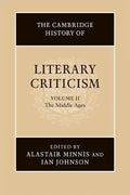 The Cambridge History of Literary Criticism - Paperback