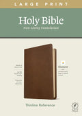NLT Large Print Thinline Reference Bible, Filament Enabled Edition (Red Letter, Leatherlike, Rustic Brown) - Imitation Leather