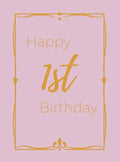 Happy 1st Birthday Guest Book (Hardcover): First birthday Guest book, party and birthday celebrations decor, memory book, 1st birthday, baby shower, h - Hardcover